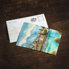 ジュネーブ湖水彩絵葉書 招待状