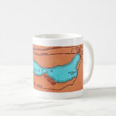 ジュネーブ湖 ウィスコンシン州 ヴィンテージ地図 コーヒーマグカップ (正面右)