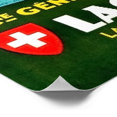 ジュネーブ湖，エリアビュー，スイス，ヴィンテージ ポスター (角)