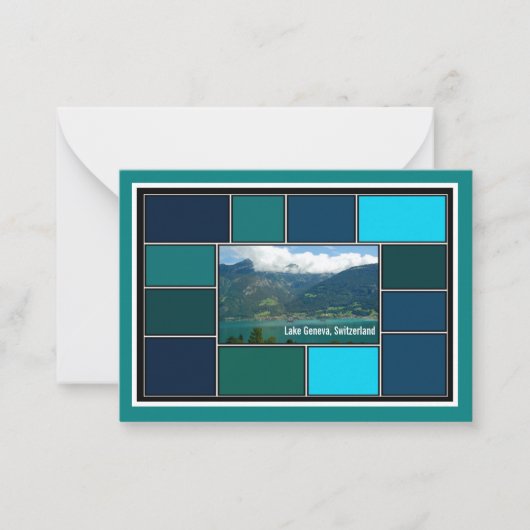 ジュネーブ湖（スイス） ノートカード (正面)