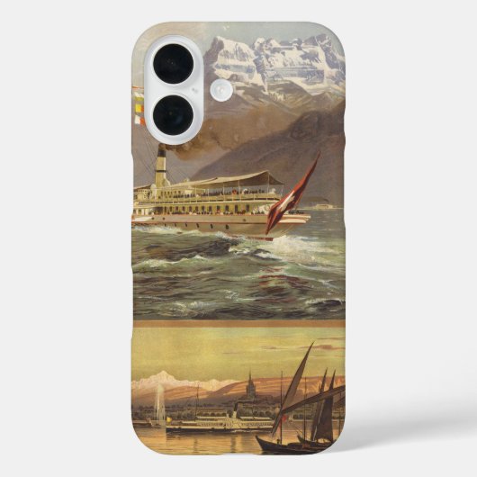 ジュネーブ湖 旅行 Case-Mate iPhoneケース (裏面)