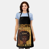 ジュネーブ軽快メラニン化ヘルラブラックメラニン エプロン (着用した状態)