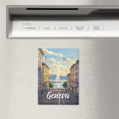 ジュネーブ通りスイストラベルジェットドーサンセット マグネット (インサイチュ (食洗機))