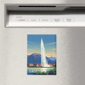 ジュネーブ通りスイストラベルジェットドーヴィンテージ マグネット (インサイチュ (食洗機))