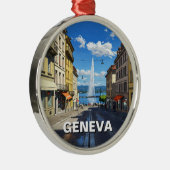 ジュネーブ通りスイストラベルジェットドー メタルオーナメント (右)