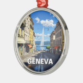 ジュネーブ通りスイストラベルジェットドー メタルオーナメント (左)