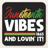 ジュネーブ1865ブラックヒストリー – Freedom Day 1865 スクエアペーパーコースター (正面)