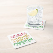 ジュネーブ、アフリカ系アメリカ人の自由。 スクエアペーパーコースター (インサイチュ)