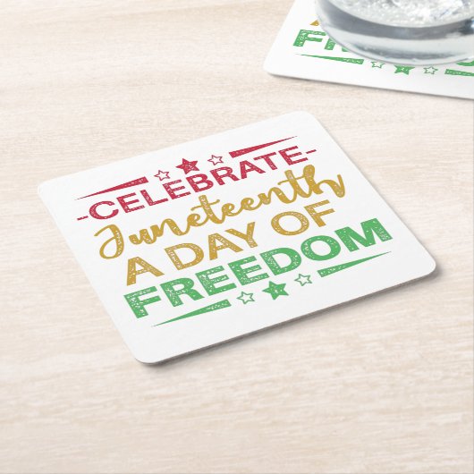 ジュネーブ、アフリカ系アメリカ人の自由。 スクエアペーパーコースター (アングル)