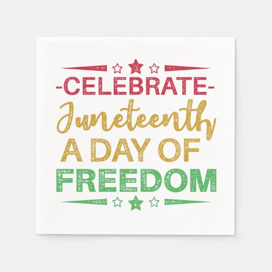 ジュネーブ、アフリカ系アメリカ人の自由。 スタンダードカクテルナプキン (正面)