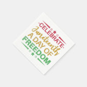 ジュネーブ、アフリカ系アメリカ人の自由。 スタンダードカクテルナプキン (角)