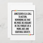 ジュネーブ、アフリカ系アメリカ人の自由。誘致 招待状 (正面/裏面)