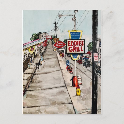 「ジュネーブ・オン・ザ・レイク通り・ビュー」はがき ポストカード (正面)