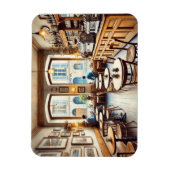 ジュネーブ・スイスの小さなコーヒーショップ マグネット (縦)