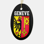 ジュネーブ，スイス – コート・オブ・アームズ セラミックオーナメント (左)