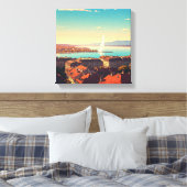 ジュネーブ・スイス・トラベル キャンバスプリント (インサイチュ (寝室))