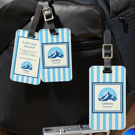 ジュネーブ スイス Schweiz 山 荷物タグ ラゲッジタグ