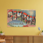 ジュネーブ，ニューヨーク – 大きな文字のシーン キャンバスプリント (インサイチュ (リビング))