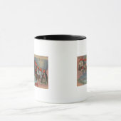 ジュネーブ,ニューヨーク – 大きな文字のシーン マグカップ (中央)