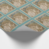 ジュノと彼女の鳥ヴィンテージプリント包装紙 ラッピングペーパー (角)