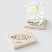 ジュノニアシーシェルスケッチトロピカルストーンコースター ストーンコースター (横)