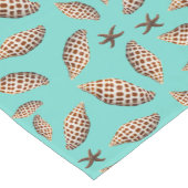 ジュノニアシーシェルズパターンターコイズトロピカルテーブル ショートテーブルランナー (コーナー)