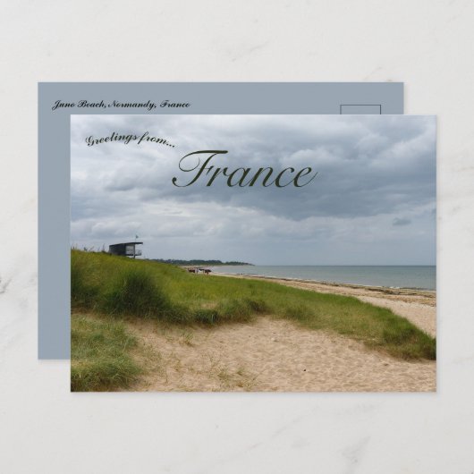 ジュノビーチノルマンディーフランス ポストカード (正面/裏面)