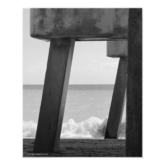 ジュノビーチ魚釣りピアフロリダフォトグラフィー フォトプリント (正面)