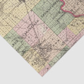 ジュノーおよびアダムス郡の地図 薄葉紙 (詳細)