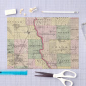 ジュノーおよびアダムス郡の地図 薄葉紙 (クラフト)