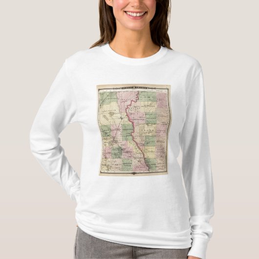 ジュノーおよびアダムス郡の地図 Tシャツ (正面)