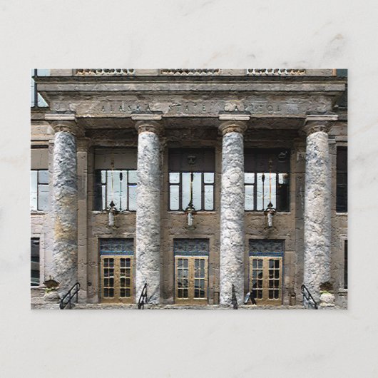 ジュノーのアラスカ州首都の正面 ポストカード (正面)