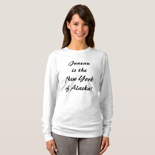 ジュノーはアラスカのニューヨーク州である  Tシャツ (正面フル)