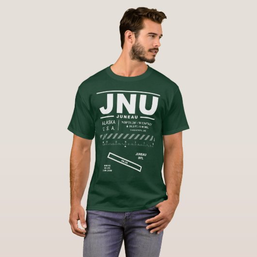 ジュノー国際的エアポートJNU Tシャツ (正面フル)