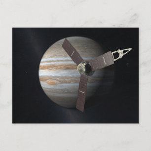 ジュノー宇宙船の木星軌道投入のアーティストのイメージ ポストカード