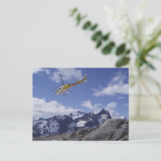 ジュノー氷原ポストカードのヘリコプター ポストカード (スタンド正面)