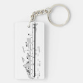 ジュノー空港図/タクシー図 キーホルダー (裏面)