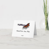 ジュノー・アラスカのメンデンホール湖 サンキューカード (裏面)