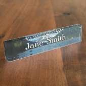 ジュノー・アラスカのメンデンホール湖 デスクネームプレート (側面)