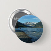 ジュノー・アラスカのメンデンホール湖 缶バッジ (正面&裏面)