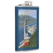 ジュノー、アラスカの上の市街電車ヴィンテージ旅行ポスター フラスク (右)