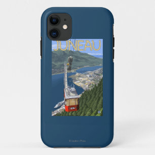 ジュノー、アラスカの上の市街電車ヴィンテージ旅行ポスター iPhone 11 ケース