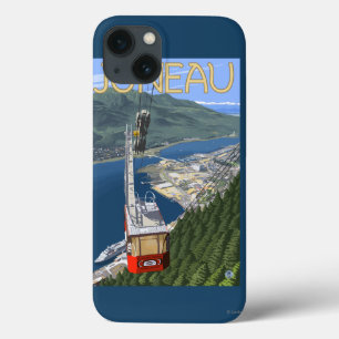 ジュノー、アラスカの上の市街電車ヴィンテージ旅行ポスター iPhone 13ケース