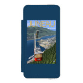 ジュノー、アラスカの上の市街電車ヴィンテージ旅行ポスター INCIPIO iPhoneウォレットケース (フォリオ 正面)