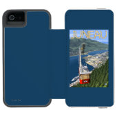 ジュノー、アラスカの上の市街電車ヴィンテージ旅行ポスター INCIPIO iPhoneウォレットケース (フォリオオープン)