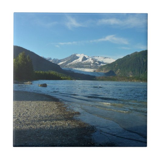 ジュノー アラスカ州 メンデンホール湖の風景 タイル (正面)