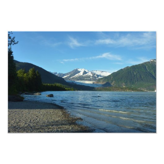 ジュノー アラスカ州 メンデンホール湖の風景 フォトプリント (正面)