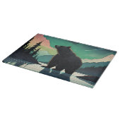 ジュノー・アラスカ・グリズリー・ベア・オーロラの北方灯 カッティングボード (角)