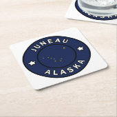 ジュノー・アラスカ スクエアペーパーコースター (アングル)