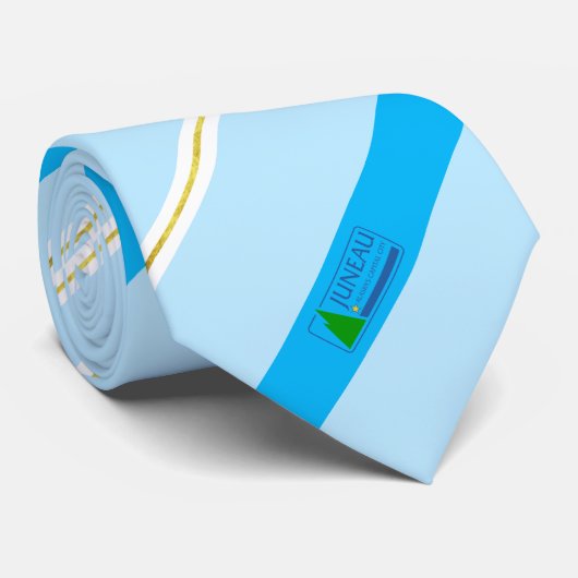 ジュノー（アラスカ）市旗ネックタイ ネクタイ (ロール)